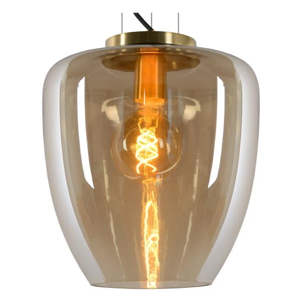 Lucide FLORIEN - Lámpara colgante - Ø 28 cm - 1xE27 - Ámbar - detalle 3